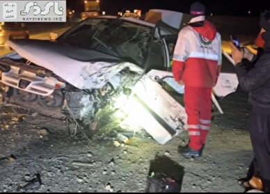 کلیپ / تصادف مرگبار در محور نی‌ریز،سیرجان / یک فوتی و شش مصدوم