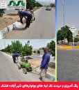 رنگ آمیزی و مرمت تک لبه های بولوارهای شهر آباده طشک