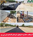 آسفالت حاشیه خیابان شهدای گمنام شهر نی ریز