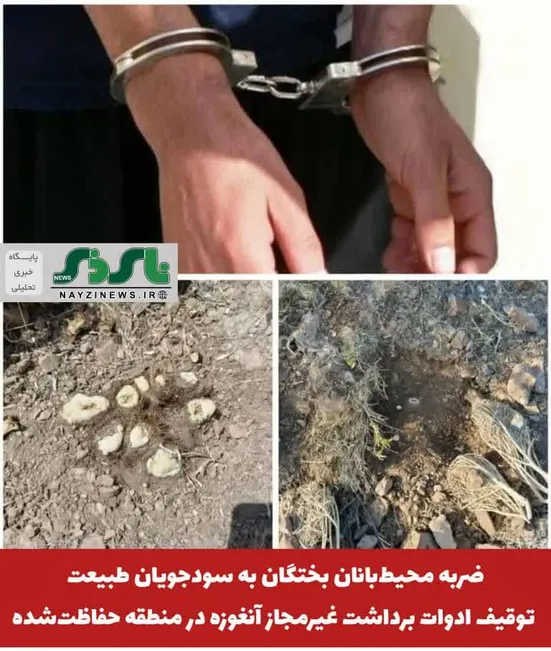 ضربه محیط‌بانان بختگان به سودجویان طبیعت؛ توقیف ادوات برداشت غیرمجاز آنغوزه در منطقه حفاظت‌شده